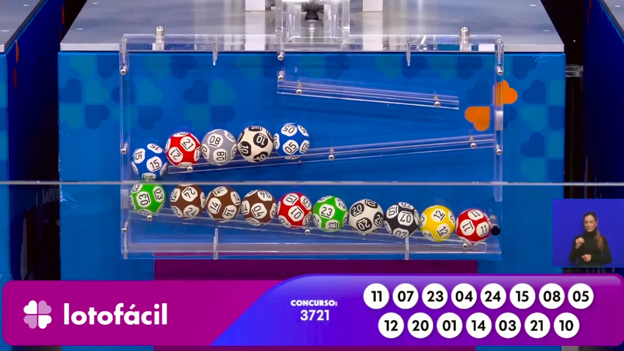 Tela com o resultado da extração do Concurso 3721 da Lotofácil, com resultado dos números sorteados sábado, 27/06, bem como prêmios de todas as faixas de acerto | Reprodução/@Canal Caixa