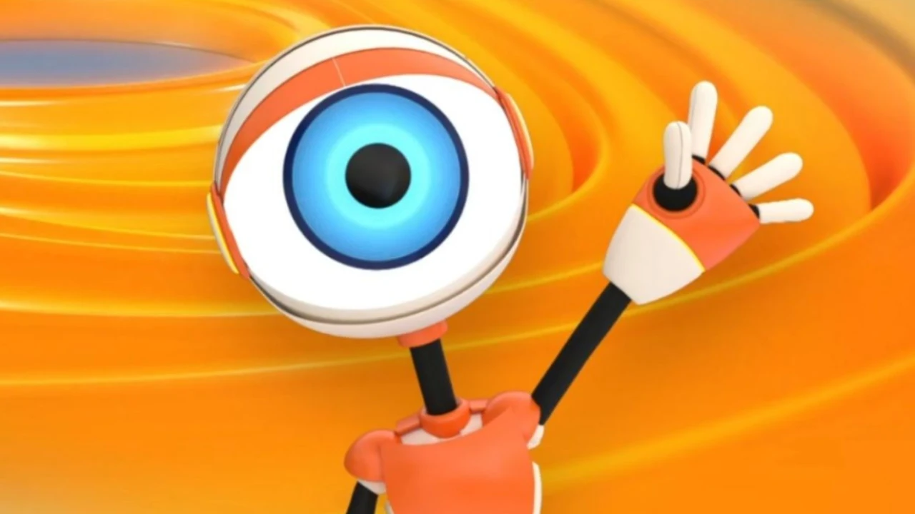 Tadeu Schmidt no palco do Big Brother Brasil durante apresentação do reality