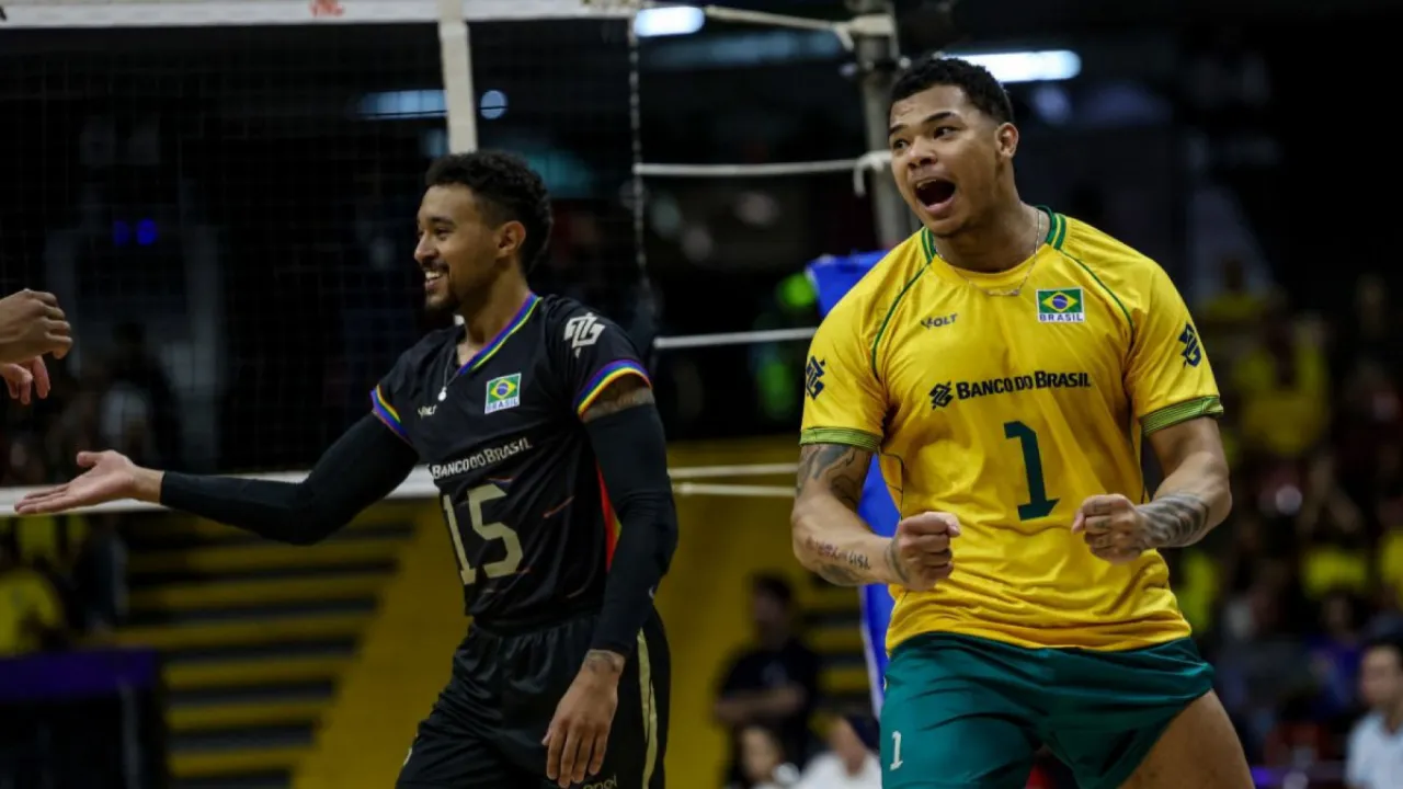 Brasil vira sobre a Argentina pela Liga das Nações masculina de vôlei em Brasília Brasil vira sobre a Argentina pela Liga das Nações masculina de vôlei em Brasília