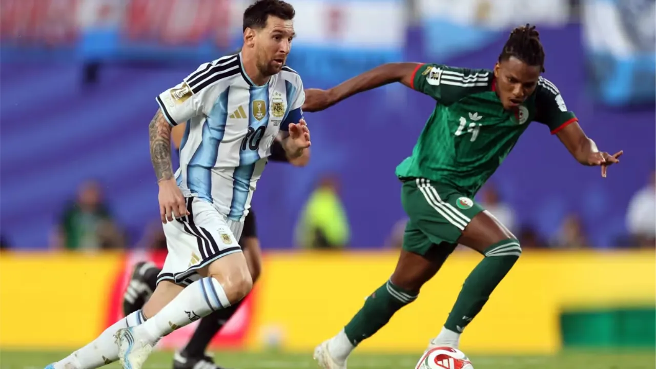 Messi comemora gol pela Argentina contra a Argélia na Copa do Mundo 2026 Messi comemora gol pela Argentina contra a Argélia na Copa do Mundo 2026