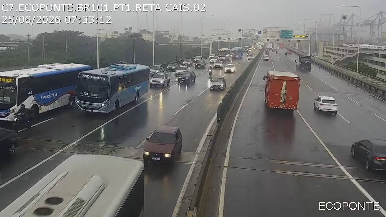 Ponte Rio-Niterói com lentidão no sentido Rio de Janeiro durante a manhã