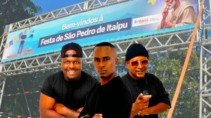 O grupo Aquele Pagode Gostosin é uma das atrações deste sábado (4) na  tradicional Festa de São Pedro de Itaipu, na Região Oceânica de Niterói.