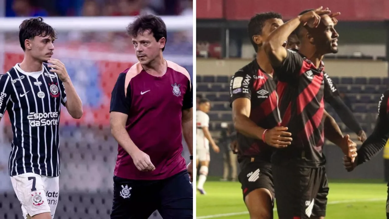 Jogadores de Corinthians e Athletico-PR antes do confronto pelo Campeonato Brasileiro Jogadores de Corinthians e Athletico-PR antes do confronto pelo Campeonato Brasileiro