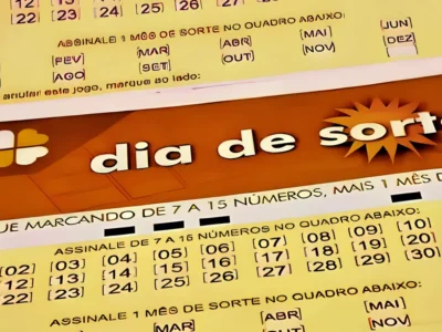 Imagem mostra volante da Loterias Caixa válido para apostas na Dia de Sorte cuja reportagem em anexo detalha como foi o concurso 1252 com resultado dos números sorteados na quarta-feira, 22/07, bem como prêmios de todas as faixas de acerto. Soma do total de apostas realizadas, e análises econômicas, financeiras e lotéricas tanto sobre as ganhadoras quanto perdedoras, com base na arrecadação da modalidade | Créditos: Enzo Carvalho/Folha do Leste