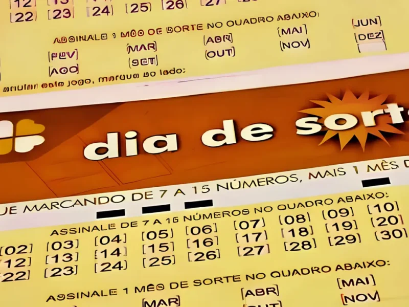 Imagem mostra volante da Loterias Caixa válido para apostas na Dia de Sorte cuja reportagem em anexo detalha como foi o concurso 1252 com resultado dos números sorteados na quarta-feira, 22/07, bem como prêmios de todas as faixas de acerto. Soma do total de apostas realizadas, e análises econômicas, financeiras e lotéricas tanto sobre as ganhadoras quanto perdedoras, com base na arrecadação da modalidade | Créditos: Enzo Carvalho/Folha do Leste