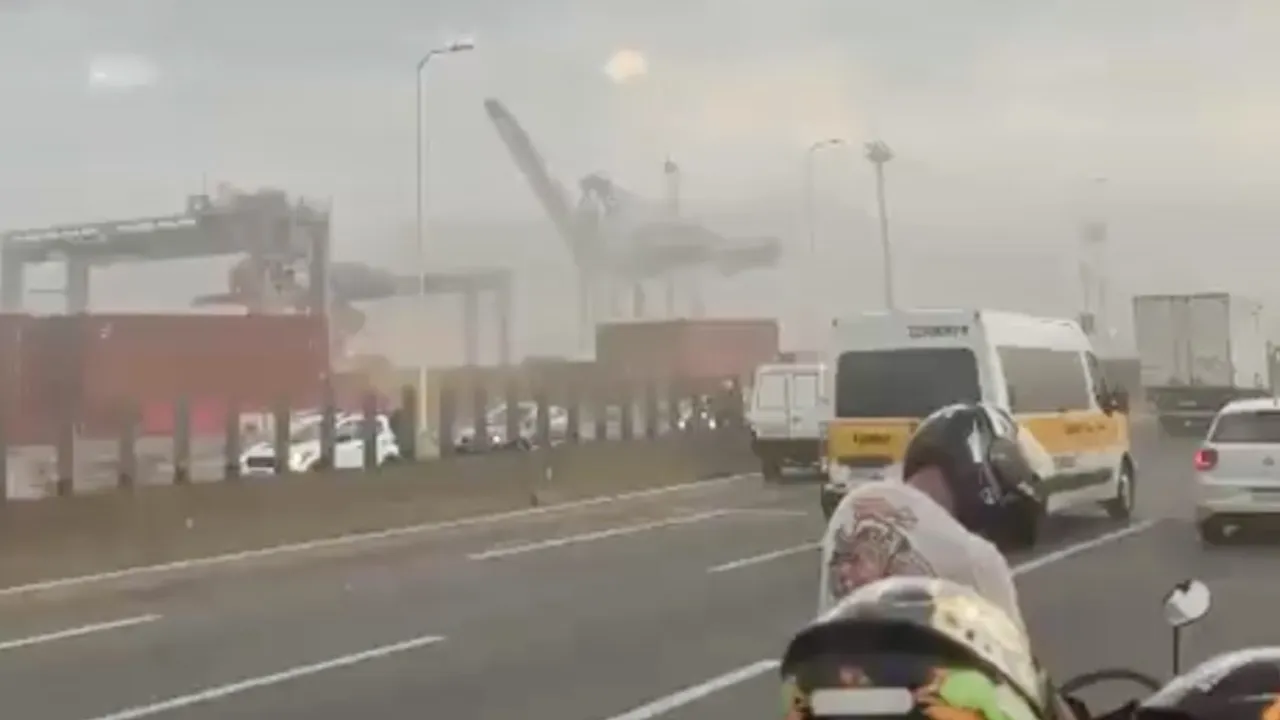 Fortes ventos em Niterói atingem a orla e alteram a operação da Ponte Rio-Niterói