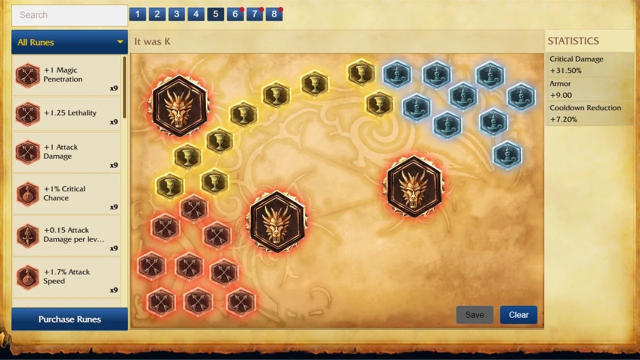 Página de runas do League of Legends Classic Página de runas do League of Legends Classic