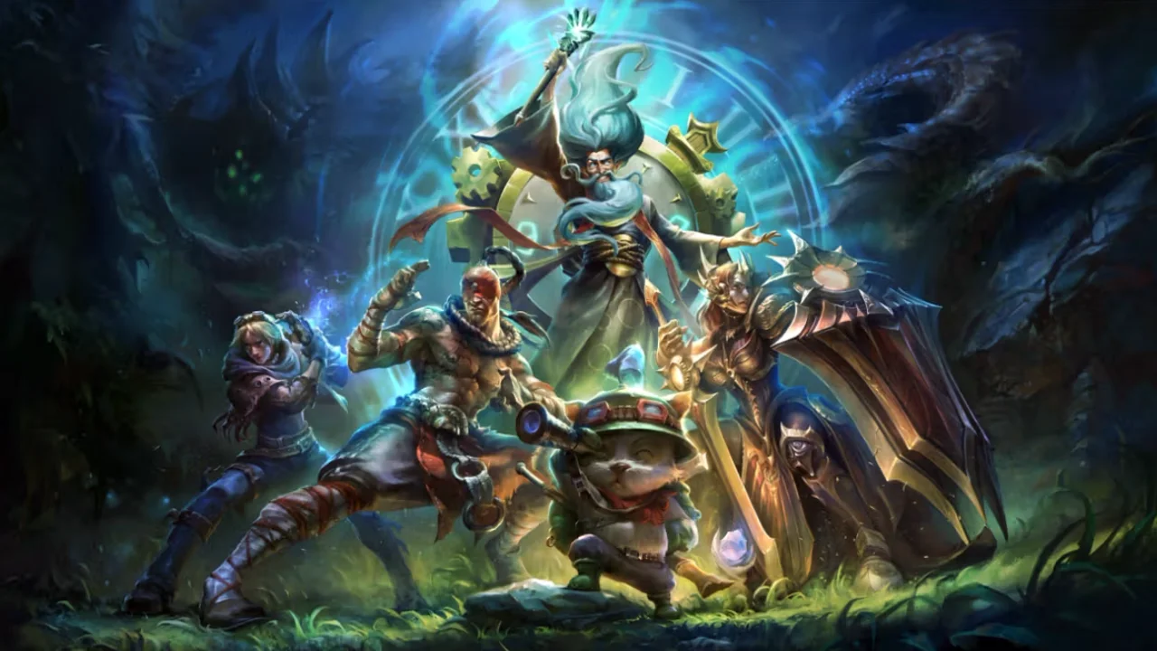 Campeões de League of Legends Classic reunidos no mapa antigo de Summoner’s Rift Campeões de League of Legends Classic reunidos no mapa antigo de Summoner’s Rift