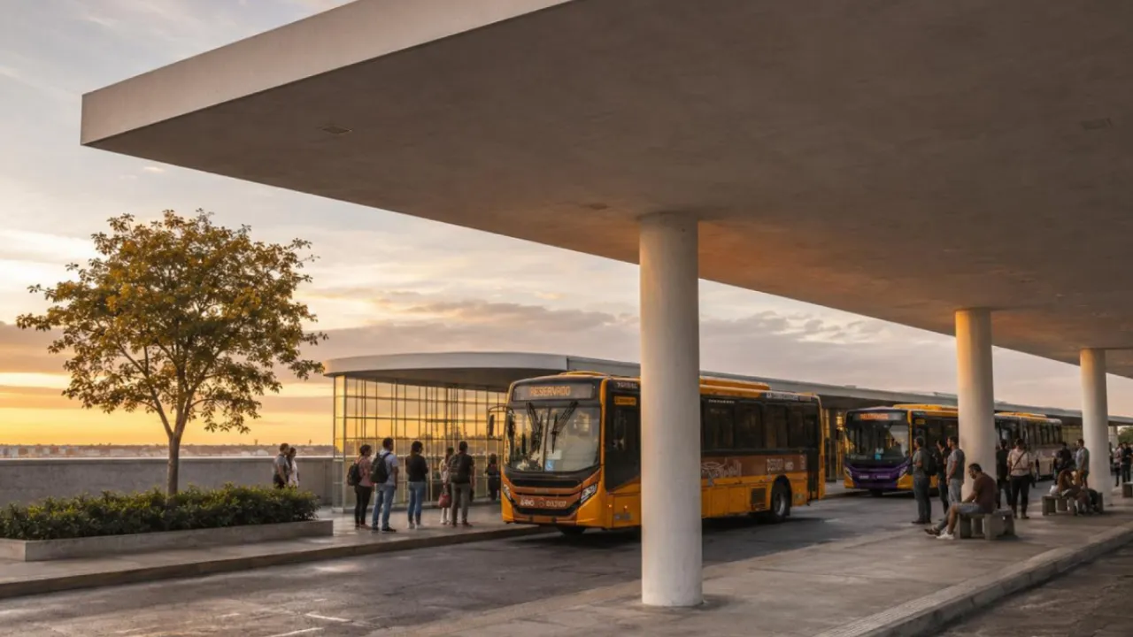 Projeto do Terminal Intermodal de Campo Grande prevê integração entre ônibus municipais, linhas intermunicipais e BRT Projeto do Terminal Intermodal de Campo Grande prevê integração entre ônibus municipais, linhas intermunicipais e BRT