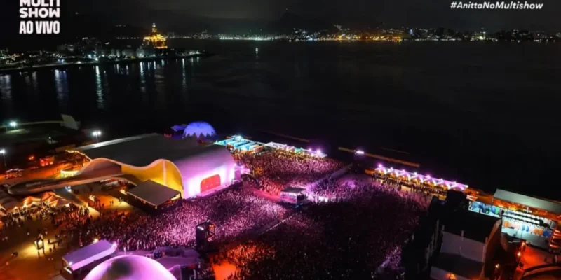 Imagem de apoio para reportagem sobre o show de Anitta em Niterói, única parada fluminense da Equilibrivm Tour, com ingressos esgotados e transmissão nacional pelo Multishow, Globoplay e TV Globo