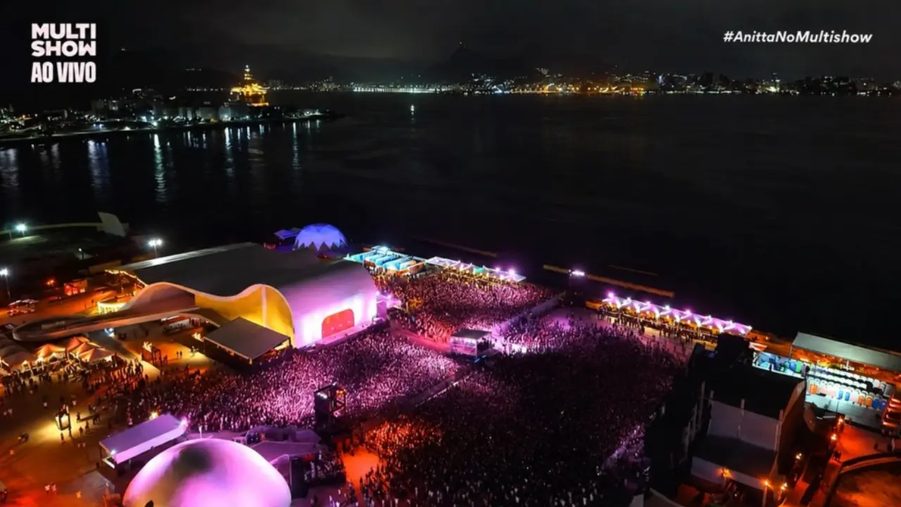 Imagem de apoio para reportagem sobre o show de Anitta em Niterói, única parada fluminense da Equilibrivm Tour, com ingressos esgotados e transmissão nacional pelo Multishow, Globoplay e TV Globo Imagem de apoio para reportagem sobre o show de Anitta em Niterói, única parada fluminense da Equilibrivm Tour, com ingressos esgotados e transmissão nacional pelo Multishow, Globoplay e TV Globo