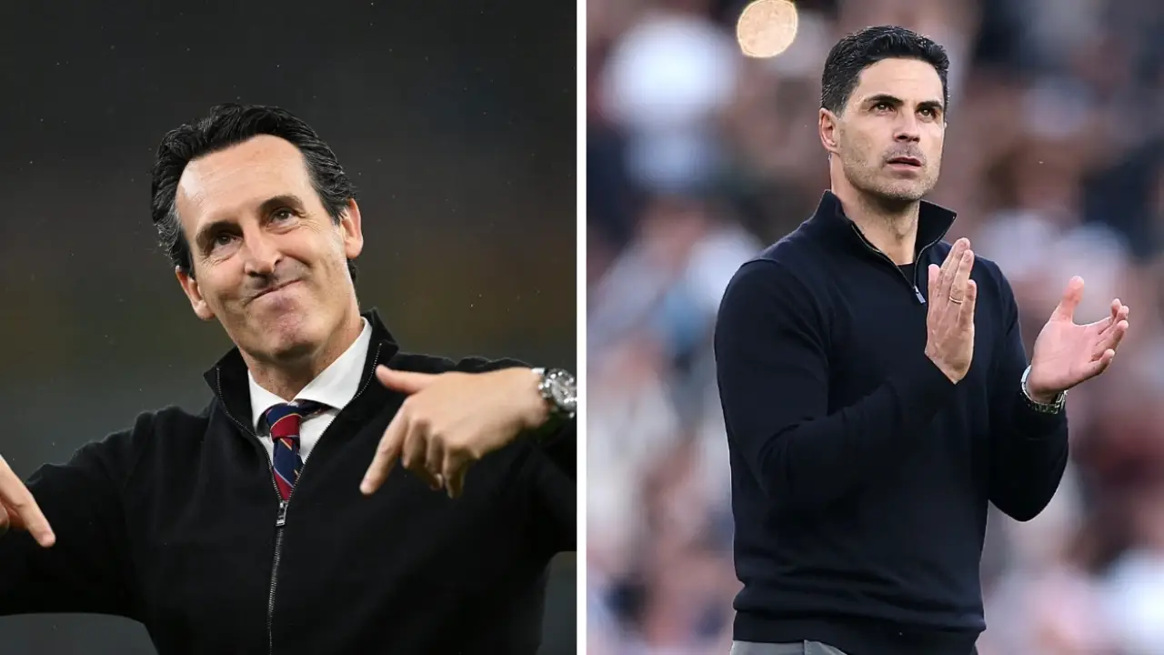 Treinadores de Aston Villa e Arsenal antes do confronto pela Premier League Treinadores de Aston Villa e Arsenal antes do confronto pela Premier League