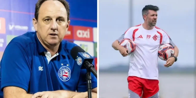 Treinadores de Bahia e Internacional antes do confronto pelo Campeonato Brasileiro