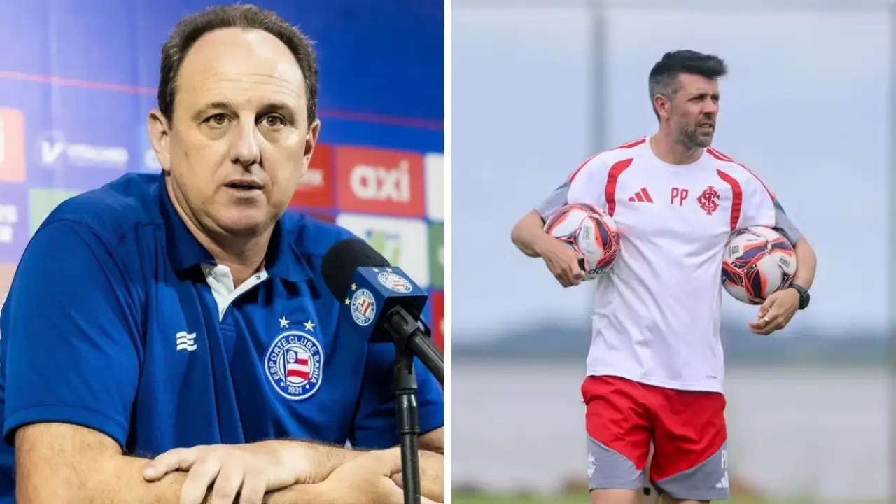 Treinadores de Bahia e Internacional antes do confronto pelo Campeonato Brasileiro