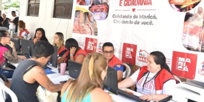 Atendimento do Cadastro Único em mutirão no CRAS Região Oceânica, em Ponta Negra, Maricá