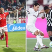 Jogadores do Botafogo durante partida da temporada. O Alvinegro enfrenta o Cienciano no Estádio Inca Garcilaso de la Vega, em Cusco, a aproximadamente 3.400 metros de altitude, pela ida das oitavas da Sul-Americana