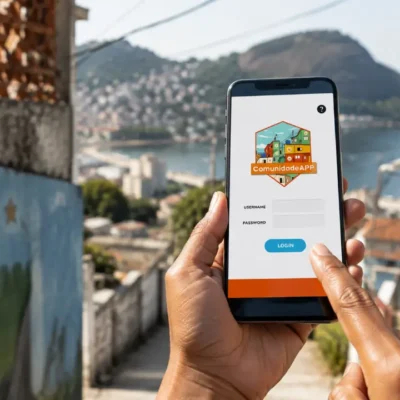 Imagem de apoio para reportagem sobre o Comunidade App, ferramenta criada no Morro da Penha para comprovantes, correspondências, cursos, empreendedorismo e dados comunitários