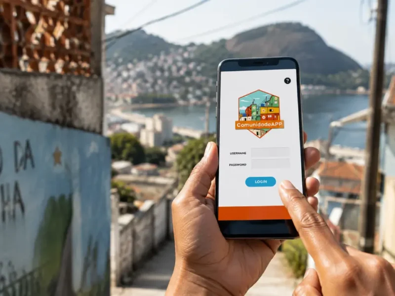 Imagem de apoio para reportagem sobre o Comunidade App, ferramenta criada no Morro da Penha para comprovantes, correspondências, cursos, empreendedorismo e dados comunitários