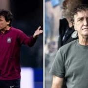 Treinadores de Corinthians e Santos antes do clássico pelo Campeonato Brasileiro