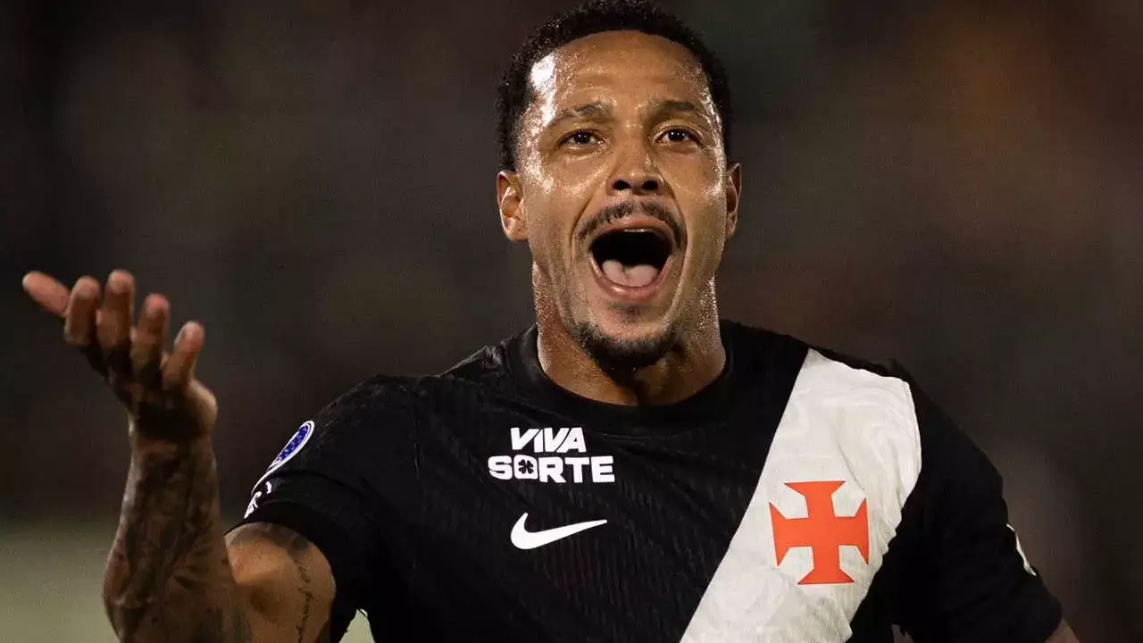 David Corrêa, atacante do Vasco, durante partida pelo clube