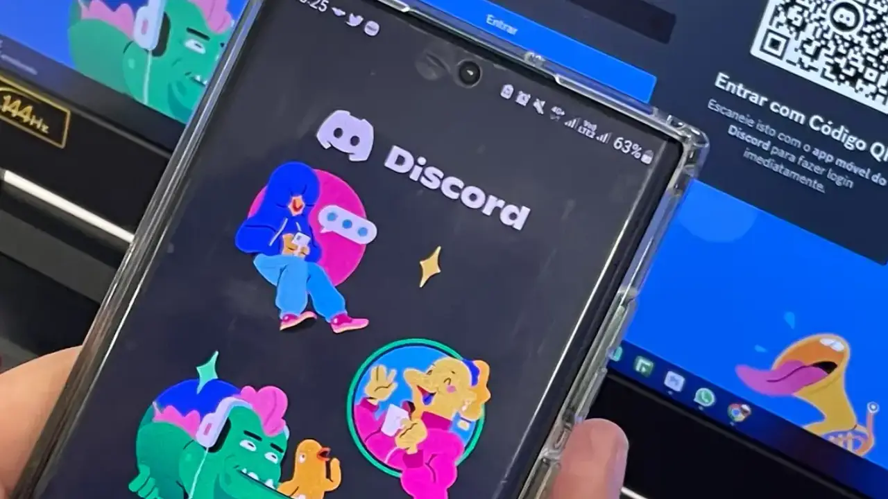 Aplicativo Discord em dispositivo eletrônico após suspensão dos recursos de vídeo no Brasil Aplicativo Discord em dispositivo eletrônico após suspensão dos recursos de vídeo no Brasil
