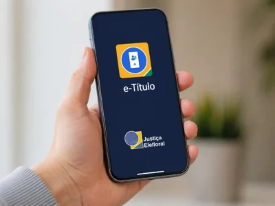 Aplicativo e-Título da Justiça Eleitoral em celular