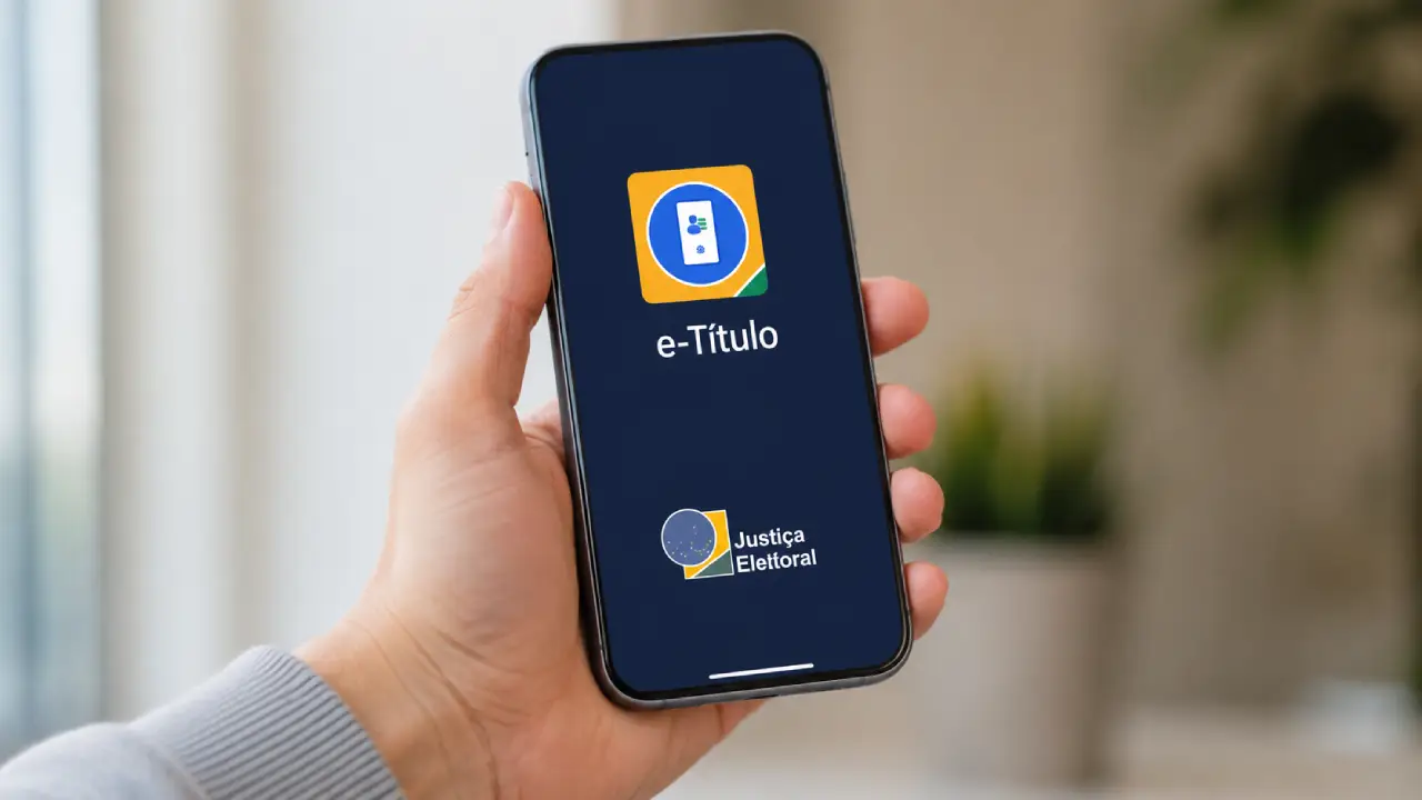Aplicativo e-Título da Justiça Eleitoral em celular
