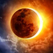 Eclipse lunar de 27 de agosto de 2026 com quase todo o disco da Lua coberto pela sombra da Terra