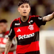 Erick Pulgar, volante do Flamengo, que renovou contrato até 2029