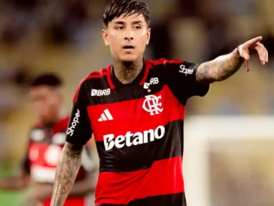 Erick Pulgar, volante do Flamengo, que renovou contrato até 2029