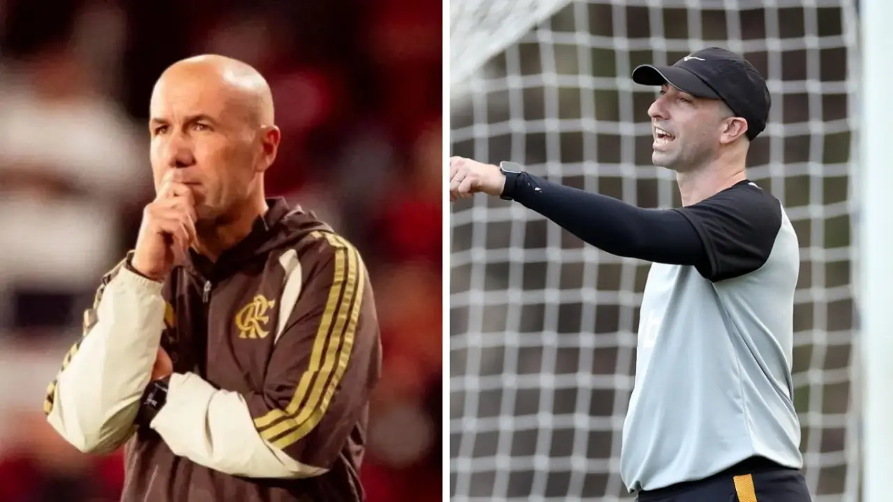 Treinadores de Flamengo e Botafogo antes do clássico pelo Campeonato Brasileiro Treinadores de Flamengo e Botafogo antes do clássico pelo Campeonato Brasileiro