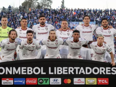 Jogadores do Fluminense durante campanha na Libertadores de 2026