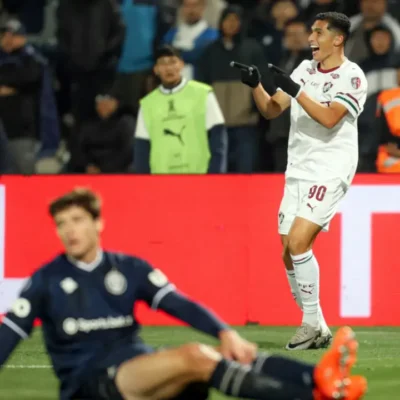 Kevin Serna, jogador do Fluminense, durante duelo contra o Independiente Rivadavia pela Libertadores