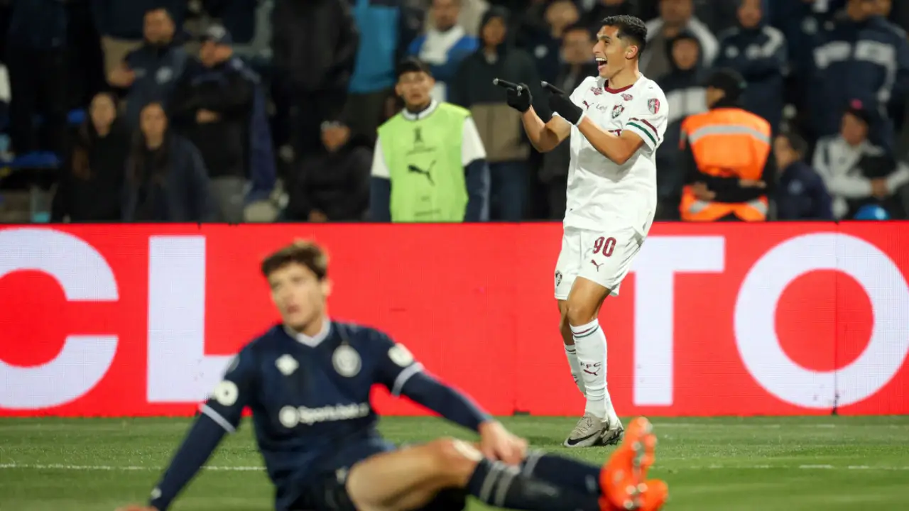 Kevin Serna, jogador do Fluminense, durante duelo contra o Independiente Rivadavia pela Libertadores