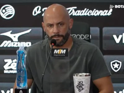 Franclim Carvalho, técnico do Botafogo, durante partida do Campeonato Brasileiro