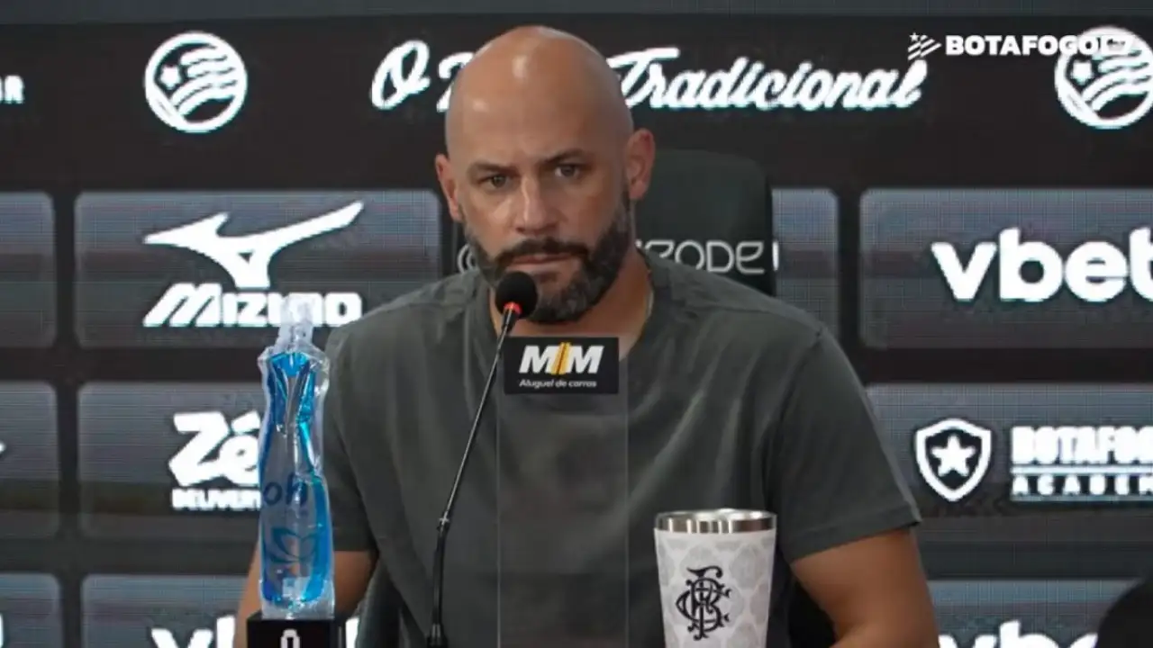 Franclim Carvalho, técnico do Botafogo, durante partida do Campeonato Brasileiro