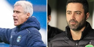 Treinadores de Grêmio e Chapecoense antes do confronto pelo Campeonato Brasileiro