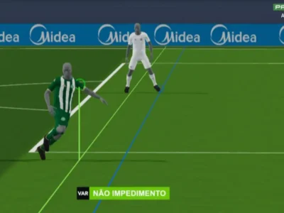 Imagem do Impedimento semiautomático que será usado nas quartas da Copa do Brasil