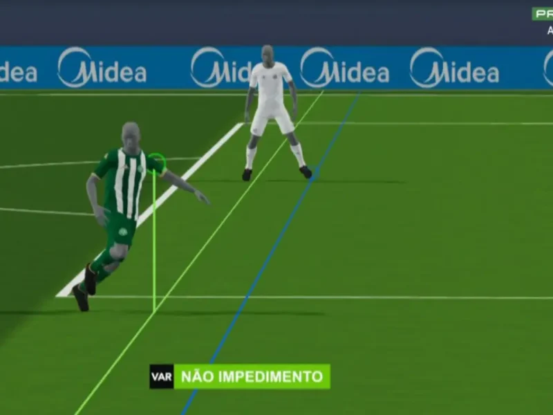 Imagem do Impedimento semiautomático que será usado nas quartas da Copa do Brasil