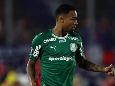 Allan, do Palmeiras, durante partida pelo clube paulista