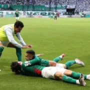Jogadores de Palmeiras e Vasco durante goleada por 4 a 1 pelo Campeonato Brasileiro