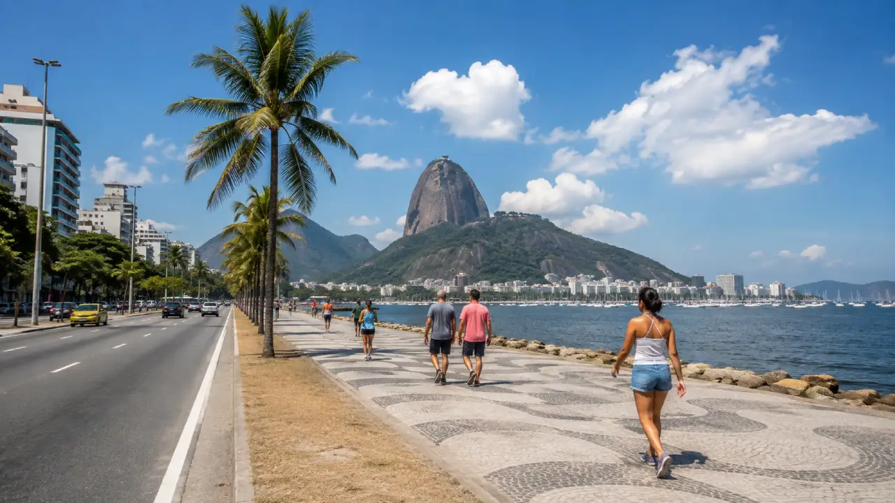 Imagem jornalística sobre a previsão do tempo no Rio nesta quinta-feira, marcada por forte elevação da temperatura, tempo seco e ausência de chuva