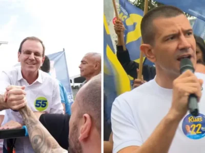 Eduardo Paes durante agenda política na disputa pelo Governo do Rio de Janeiro