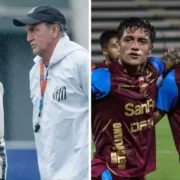 Jogadores do Santos durante partida na Vila Belmiro. O Peixe enfrenta o Macará, do Equador, pelas oitavas da Copa Sul-Americana, com Neymar novamente à disposição de Cuca e decisão da vaga marcada para a semana seguinte em Ambato