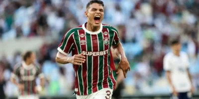 Thiago Silva durante partida do Fluminense