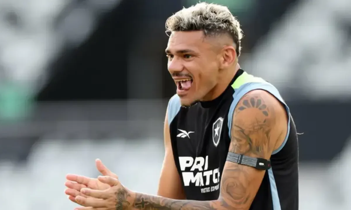 Tiquinho Soares aparece com a camisa do Botafogo durante sua primeira passagem pelo clube. O atacante de 35 anos negocia um retorno ao Glorioso até o fim da temporada