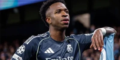 Imagem do Vini Jr. durante partida pelo Real Madrid