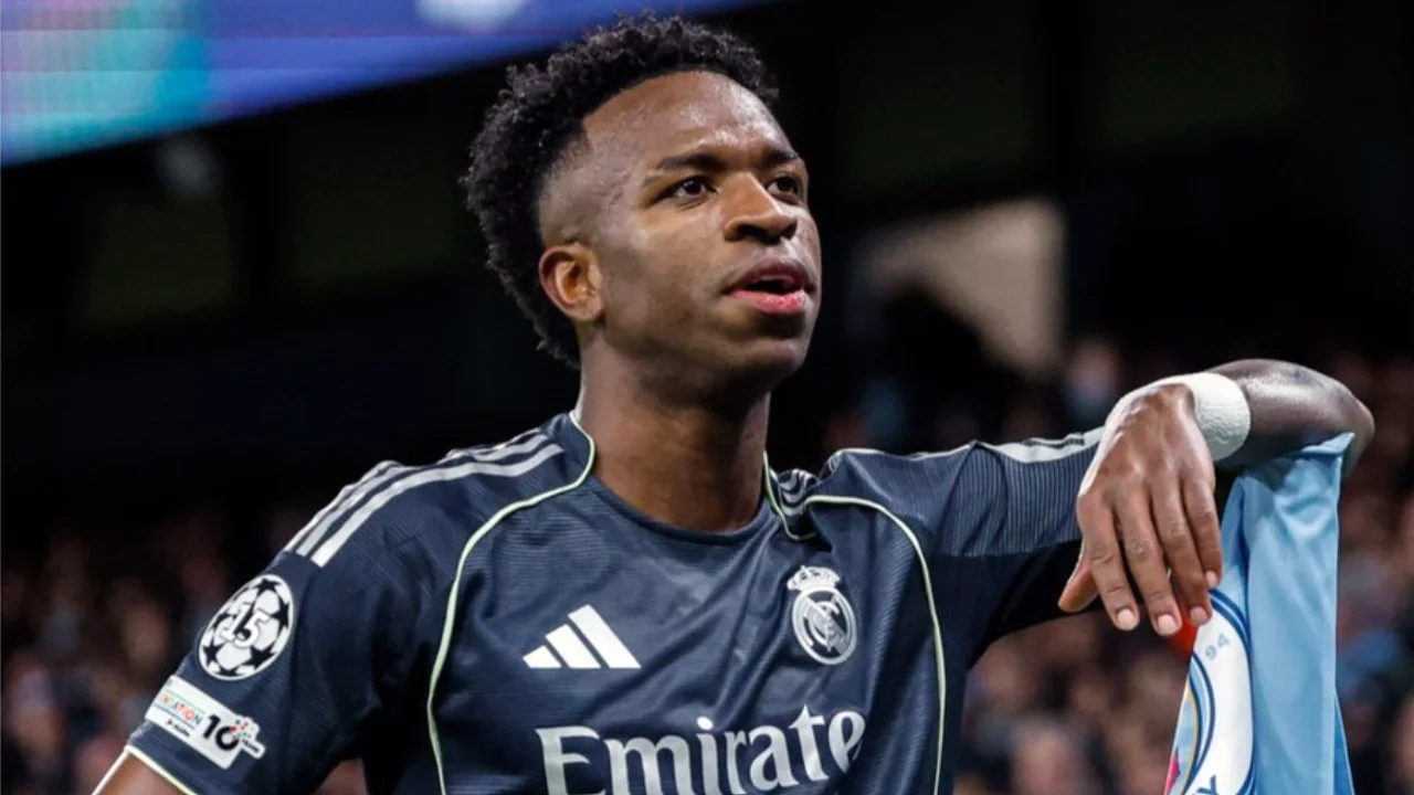 Imagem do Vini Jr. durante partida pelo Real Madrid