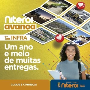 Publicidade da Prefeitura de Niterói sobre um ano e meio de muitas entregas em infraestrutura