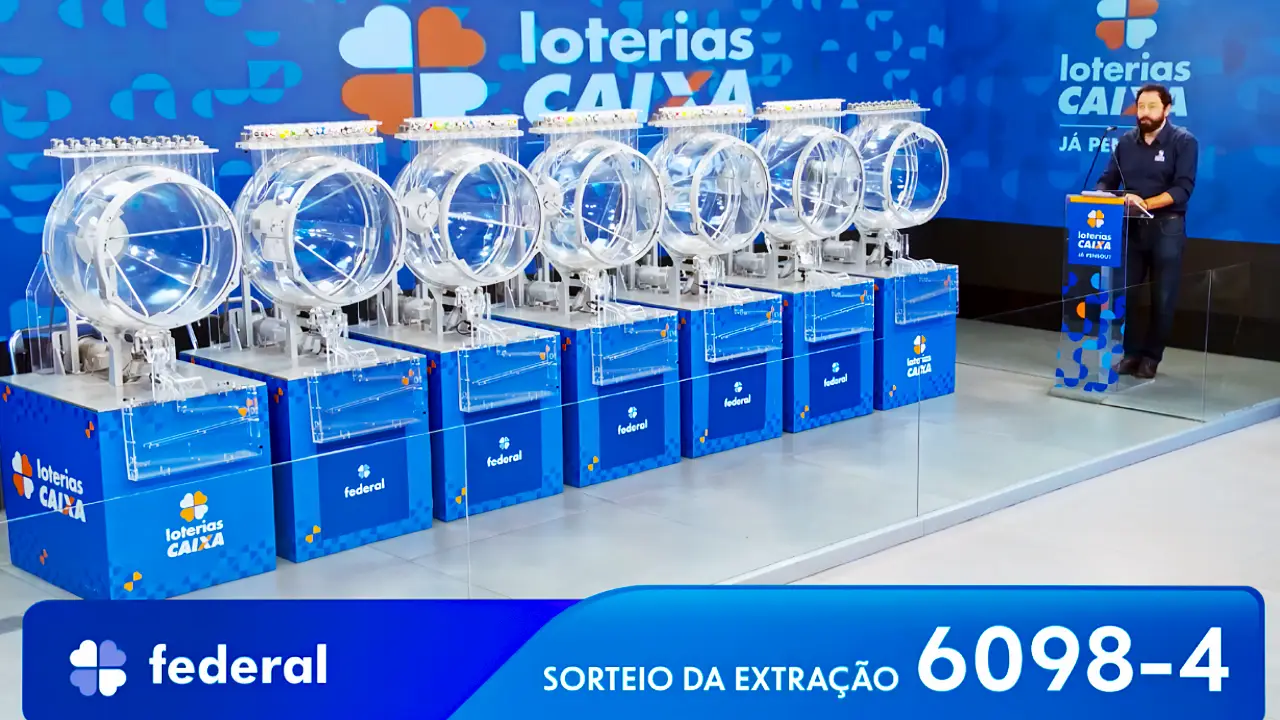 Imagem mostra o palco do auditório do Espaço da Sorte, em São Paulo, onde a Caixa Loterias realizou o sorteio que apontou o resultado completo dos prêmios do concurso 6098 da Loteria Federal, referente à Extração de domingo, 06/09, com todas as dezenas de milhar do 1º, 2º, 3º, 4º, 5º prêmio